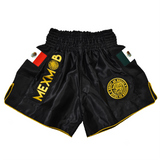 SHORT MUAY NEGRO ORO