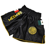 SHORT MUAY NEGRO ORO