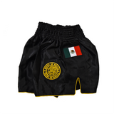 SHORT MUAY NEGRO ORO